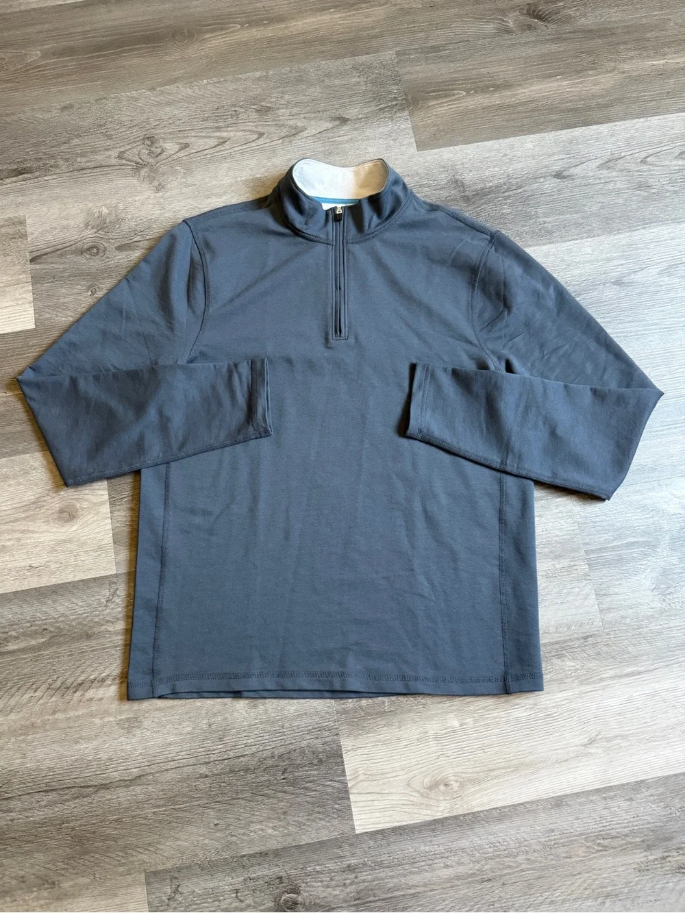 J. Crew Men's Performance Half Zip Slate Blue Grey NEW